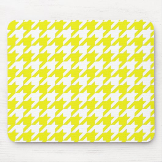 Lemon Elegant Houndstooth Muismat (Voorkant)