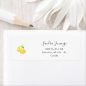 Lemon Elegant Minimalist Simple Chic Address Baby Etiket (Insitu)