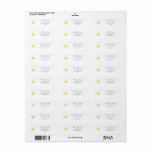 Lemon Elegant Minimalist Simple Chic Address Baby Etiket (Full Sheet)