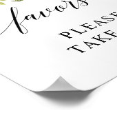 Lemon Elegant Typografie begunstigt Poster (Hoek)