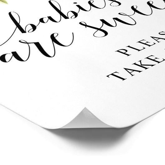 Lemon Elegant Typography BABIES ARE SWEET v2 Poster (Hoek)