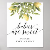 Lemon Elegant Typography BABIES ARE SWEET v2 Poster (Voorkant)