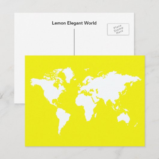 Lemon Elegant World Briefkaart (Voorkant / Achterkant)
