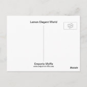 Lemon Elegant World Briefkaart (Achterkant)