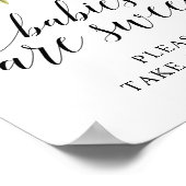 Lemon Elegante Typografie BABIES ZIJN LIEF v2 Poster (Hoek)