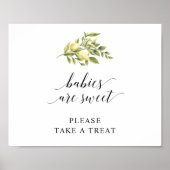 Lemon Elegante Typografie  BABIES ZIJN LIEF  v3 Poster (Voorkant)