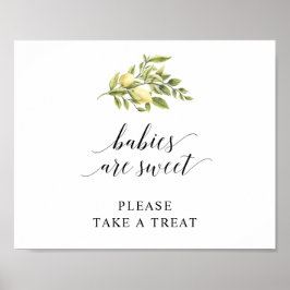 Lemon Elegante Typografie  BABIES ZIJN LIEF  v3 Poster