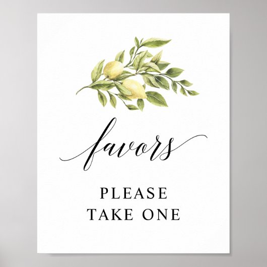 Lemon Elegante Typografie  cadeau  Poster (Voorkant)