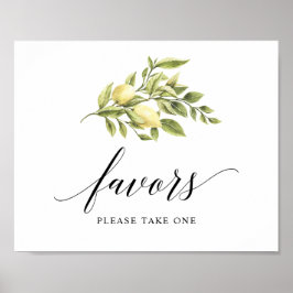 Lemon Elegante Typografie favoriet Poster