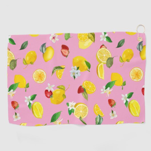 Lemon en aardbei 1 golfhanddoek (Horizontaal)