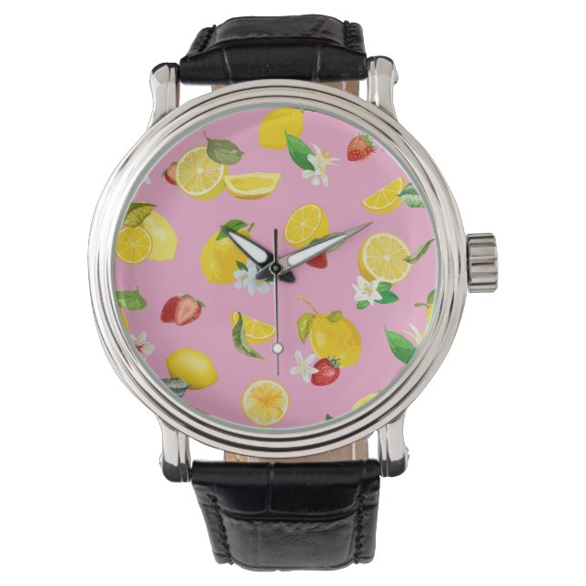Lemon en aardbei 1 horloge (Voorkant)