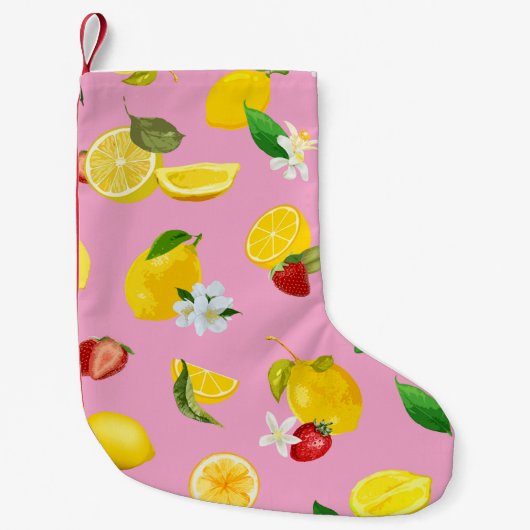 Lemon en aardbei 1 kleine kerstsok (Voorkant)