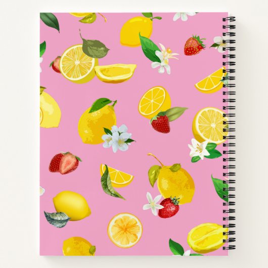 Lemon en aardbei 1 notitieboek (Achterkant)