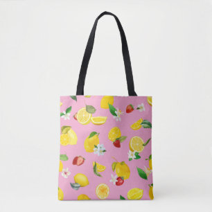 Lemon en aardbei 1 tote bag