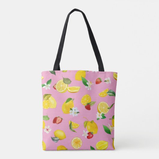 Lemon en aardbei 1 tote bag (Achterkant)