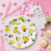 Lemon en aardbei 2 papieren bordje (Feest)