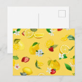 Lemon en aardbei 3 briefkaart (Voorkant / Achterkant)