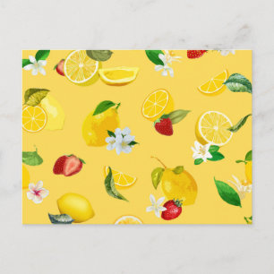 Lemon en aardbei 3 briefkaart