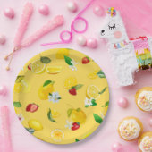 Lemon en aardbei 3 papieren bordje (Feest)