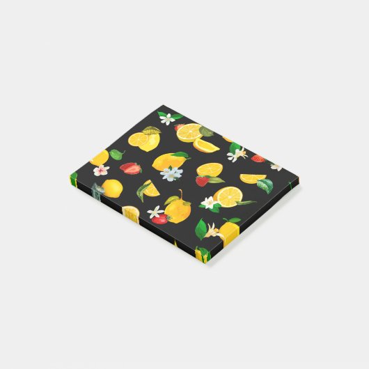 Lemon en aardbei 5 post-it® notes (Schuin)