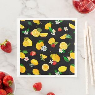 Lemon en aardbei 5 servet
