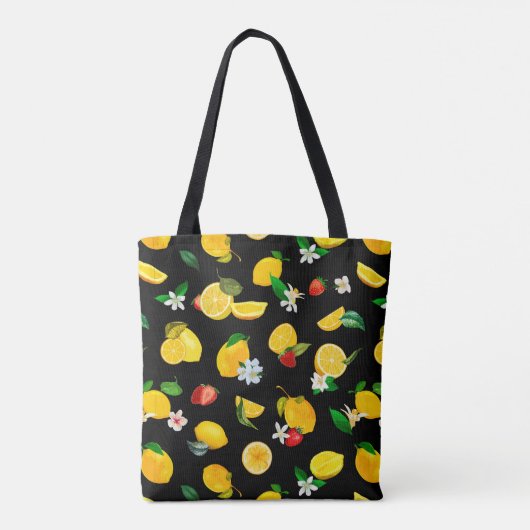 Lemon en aardbei 5 tote bag (Achterkant)