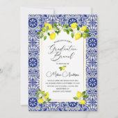 Lemon en afstuderen van blauwe mozaïekriem kaart (Voorkant)