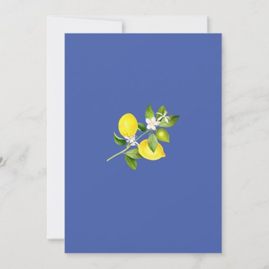 Lemon en afstuderen van blauwe mozaïekriem kaart (Achterkant)