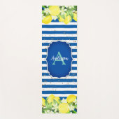 Lemon en Blauwe Monogram Trainingsmat Yogamat (Voorkant)