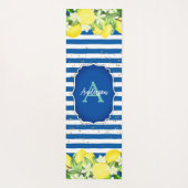Lemon en Blauwe Monogram Trainingsmat Yogamat (Achterkant)