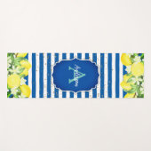 Lemon en Blauwe Monogram Trainingsmat Yogamat (Voorkant (horizontaal))