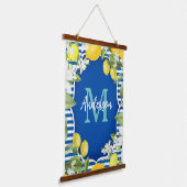 Lemon en Blue Spring Hangend Wandkleed (Gebogen)