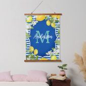 Lemon en Blue Spring Hangend Wandkleed (Slaapkamer)