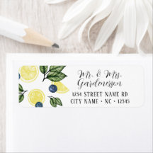 Lemon- en Blueberry-label