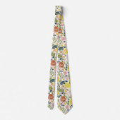 Lemon en florale botanica stropdas (Achterkant)