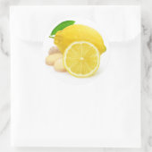 Lemon en gember ronde sticker (Tas)