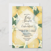 Lemon en Greenery Baby Shower-uitnodigingen (Voorkant)