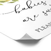 Lemon en Greenery Baby's zijn Sweet Treat Sign Poster (Hoek)