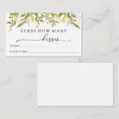 Lemon en Greenery raden hoeveel Kisses Informatiekaartje (Voorkant / Achterkant)