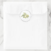  Lemon en Greenery Return Address Ronde Sticker (Tas)