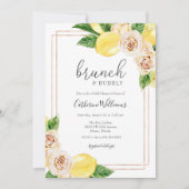 Lemon en Groene Brunch en Mousserende Bruids-showe Kaart (Voorkant)