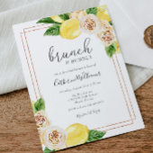 Lemon en Groene Brunch en Mousserende Bruids-showe Kaart