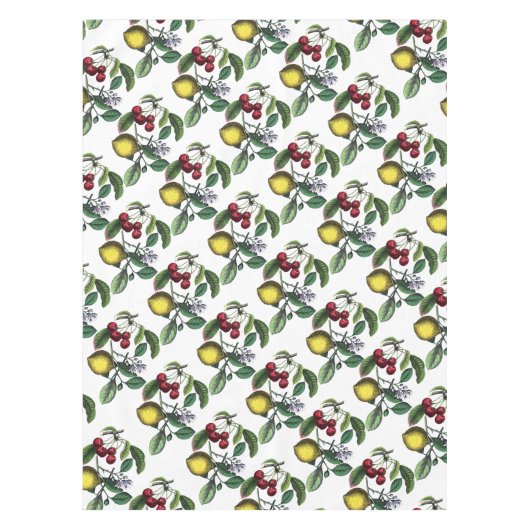 Lemon en kersen, botanische tafellakens tafelkleed (Voorkant)