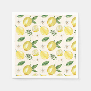 Lemon en Leaves Pattern Napkins Servet