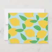 Lemon en Leaves Pattern Persoonlijke Notitiekaart Notitiekaartje (Achterkant)