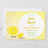 Lemon en Lemon Slice Baby shower Invitation Kaart (Voorkant)
