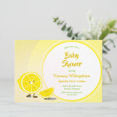 Lemon en Lemon Slice Baby shower Invitation Kaart (Staand voorkant)