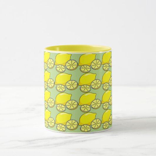 Lemon en Lime Green Coffee Cup Mok (Midden)