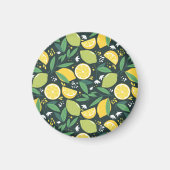 Lemon en Lime Green en Yellow Fruit Pattern Magneet (Voorkant)