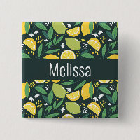 Lemon en Lime Green en Yellow Fruit Pattern